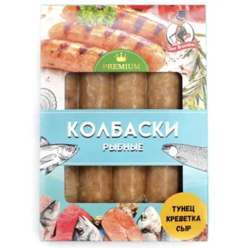 Колбаски рыбные из тунца  с/м в/у 400г