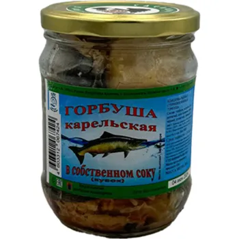 Горбуша карельская кусок в собственном соку 500г