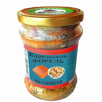 Форель карельская кусок с овощной смесью по гавайски 500г