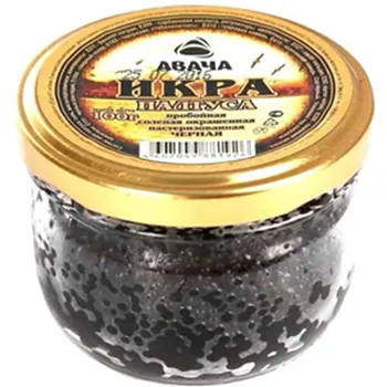 Икра палтуса пробойная черная 100г