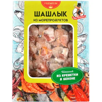 Шашлык из креветки в беконе  с/м в/у