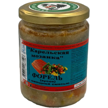 Форель карельская кусок с овощной смесью 500г