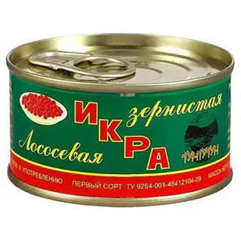 Икра лососевая зернистая ж/б "Тунгутун" 140 г