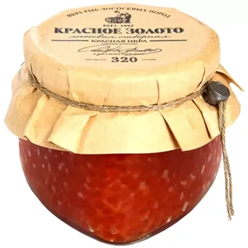 Икра зернистая горбуши "Красное золото" 320 г
