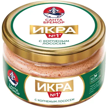 Икра мойвы №1 с копченым лососем 180г