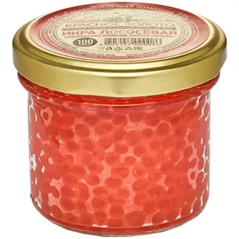 Икра зернистая горбуши "Красное золото" 100 г