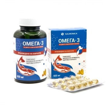 Жир лосося Омега-3 600мг